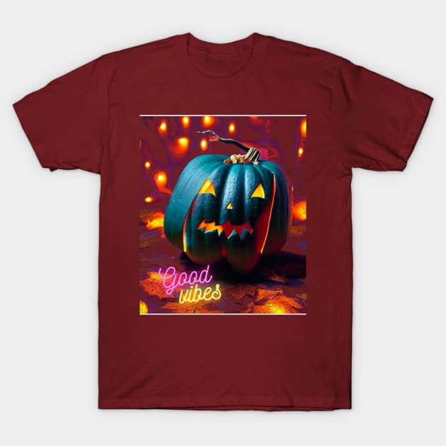 Funny Scary Pumpkin T-Shirt by Skandynavia Cora